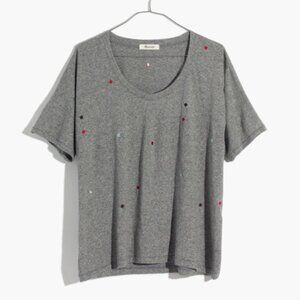 Madewell embroidered U-neck T-shirt